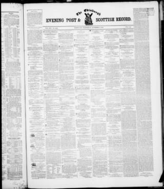 cover page of Edinburgh Evening Post and Scottish Standard published on November 2, 1853