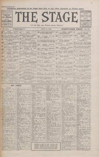 cover page of The Stage published on June 13, 1929