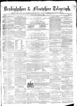 cover page of Wrexhamite and Denbighshire and Flintshire Reporter published on June 3, 1865