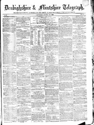 cover page of Wrexhamite and Denbighshire and Flintshire Reporter published on August 12, 1865