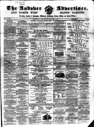 cover page of Andover Advertiser and North West Hants Gazette published on April 11, 1862