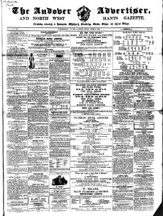 cover page of Andover Advertiser and North West Hants Gazette published on June 13, 1862