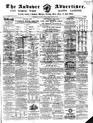 cover page of Andover Advertiser and North West Hants Gazette published on August 29, 1862