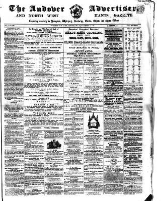 cover page of Andover Advertiser and North West Hants Gazette published on November 14, 1862