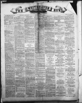cover page of Whitehaven News published on June 13, 1895
