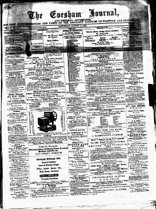 cover page of Evesham Journal published on August 2, 1862