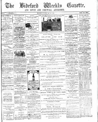 cover page of North Devon Gazette published on May 22, 1866