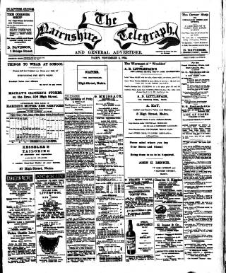 cover page of Nairnshire Telegraph and General Advertiser for the Northern Counties published on November 2, 1926