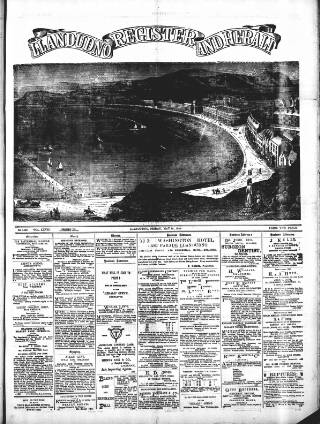 cover page of Llandudno Register and Herald published on May 10, 1889