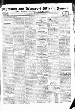 cover page of Plymouth and Devonport Weekly Journal published on April 5, 1832