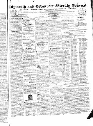 cover page of Plymouth and Devonport Weekly Journal published on June 28, 1832
