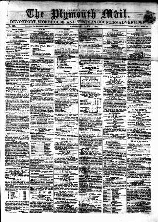 cover page of Plymouth Mail published on June 5, 1861