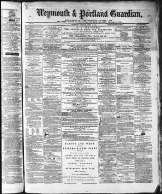 cover page of Weymouth & Portland Guardian published on April 6, 1872