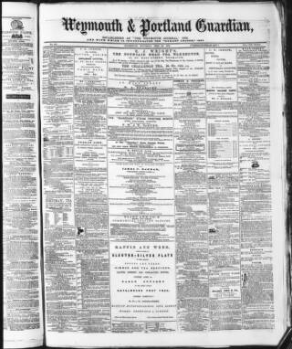 cover page of Weymouth & Portland Guardian published on June 22, 1872
