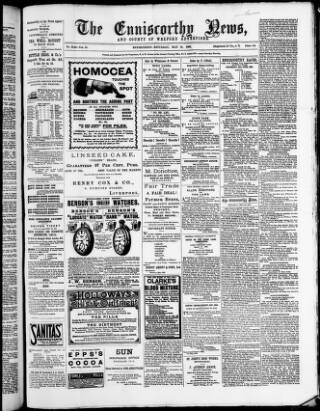 cover page of Enniscorthy News published on May 22, 1897