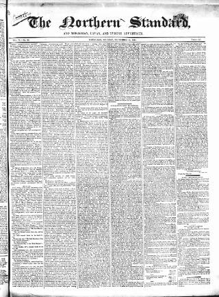 cover page of Northern Standard published on September 28, 1844