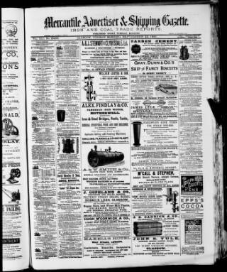 cover page of Glasgow Mercantile Advertiser published on September 22, 1891