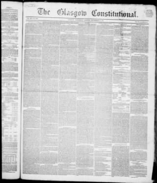 cover page of Glasgow Constitutional published on September 22, 1847