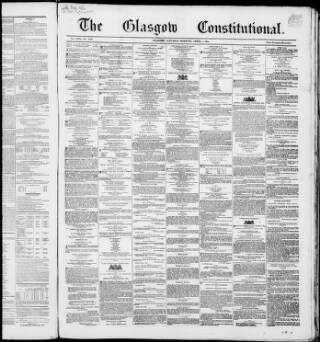 cover page of Glasgow Constitutional published on April 1, 1854