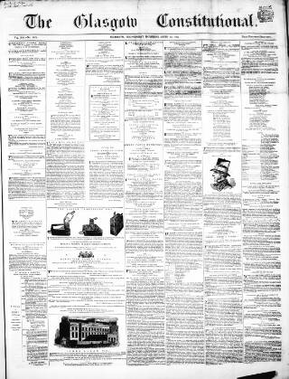 cover page of Glasgow Constitutional published on June 13, 1855