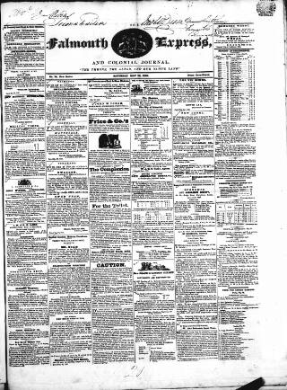 cover page of Falmouth Express and Colonial Journal published on May 30, 1840