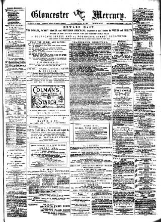 cover page of Gloucester Mercury published on May 22, 1880