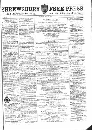 cover page of Shrewsbury Free Press published on May 12, 1866