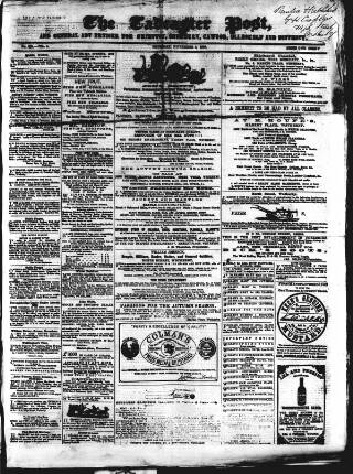 cover page of Tadcaster Post and General Advertiser for Grimstone published on November 2, 1865