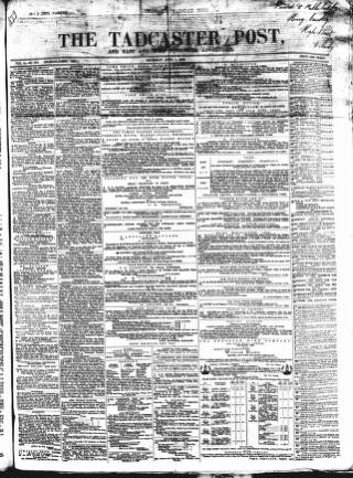 cover page of Tadcaster Post and General Advertiser for Grimstone published on April 1, 1869