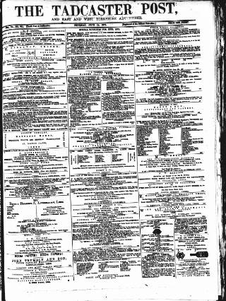 cover page of Tadcaster Post and General Advertiser for Grimstone published on June 13, 1872