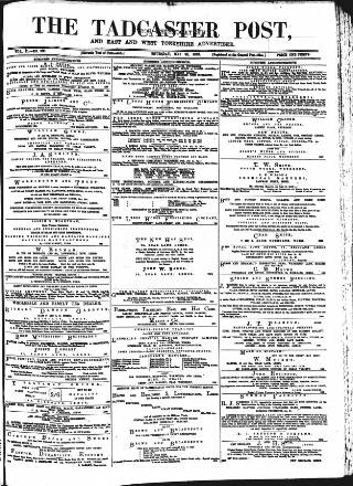 cover page of Tadcaster Post and General Advertiser for Grimstone published on May 22, 1873