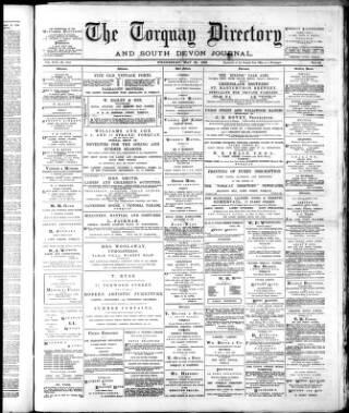 cover page of Torquay Directory and South Devon Journal published on May 22, 1889