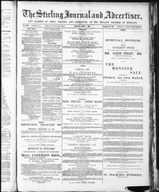 cover page of Stirling Journal and Advertiser published on April 1, 1892