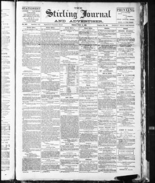 cover page of Stirling Journal and Advertiser published on June 24, 1892