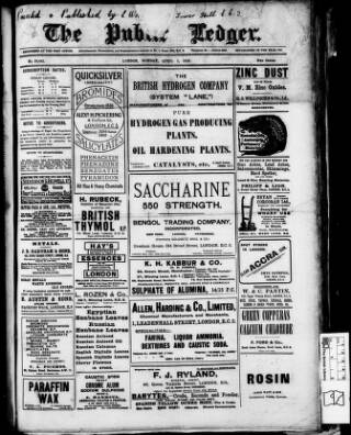 cover page of Public Ledger and Daily Advertiser published on April 1, 1918