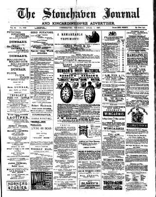 cover page of Stonehaven Journal published on April 1, 1897