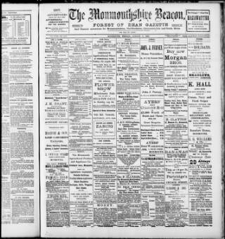 cover page of Monmouthshire Beacon published on August 2, 1907