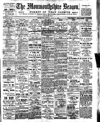 cover page of Monmouthshire Beacon published on April 1, 1910