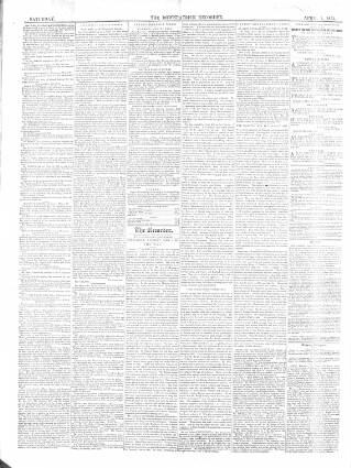 cover page of Downpatrick Recorder published on April 1, 1854
