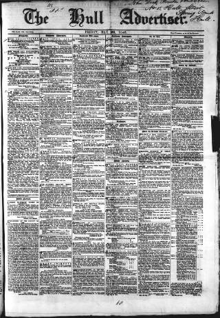 cover page of Hull Advertiser published on May 22, 1846