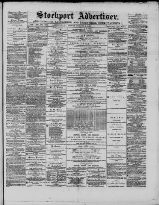 cover page of Stockport Advertiser and Guardian published on August 2, 1878