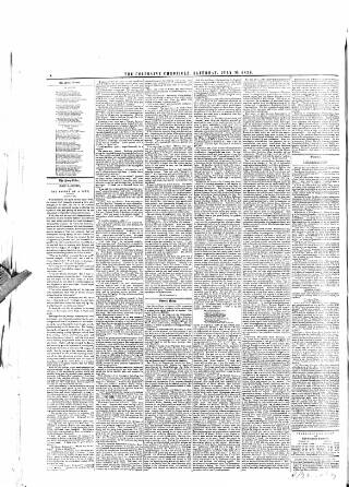 cover page of Coleraine Chronicle published on August 2, 1856