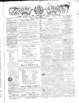 cover page of Coleraine Chronicle published on June 13, 1863