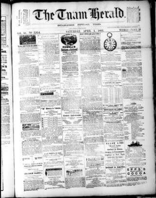 cover page of Tuam Herald published on April 1, 1893