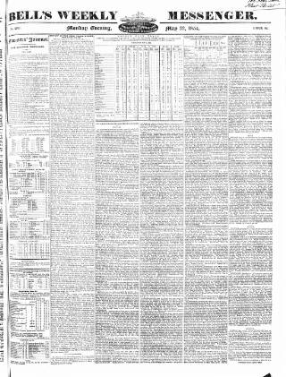 cover page of Bell's Weekly Messenger published on May 22, 1854