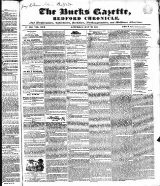 cover page of Bucks Gazette published on May 22, 1841