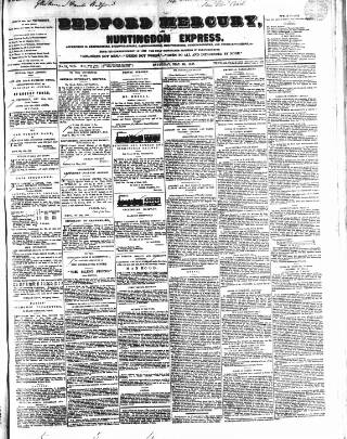 cover page of Bedfordshire Mercury published on May 22, 1847