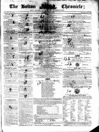 cover page of Bolton Chronicle published on April 1, 1848