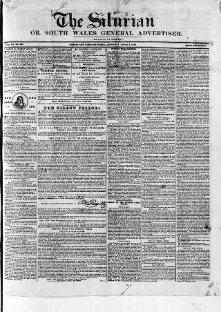 cover page of Silurian published on April 1, 1843