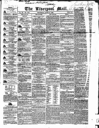 cover page of Liverpool Mail published on June 13, 1839